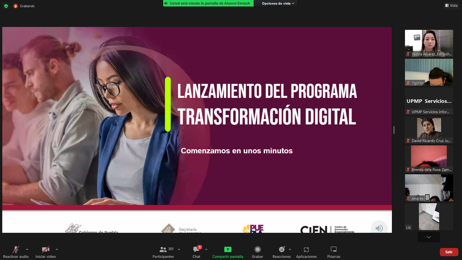 Inicio de Programa
